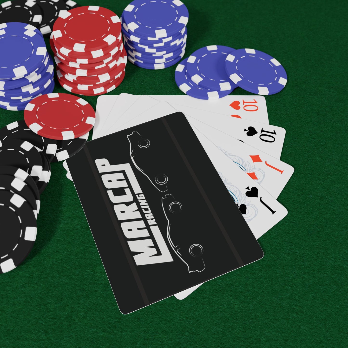 MarCap Racing Poker Playing Cards Set - Stylish Card Collection for Game Night, Home Entertainment, Casino Decor