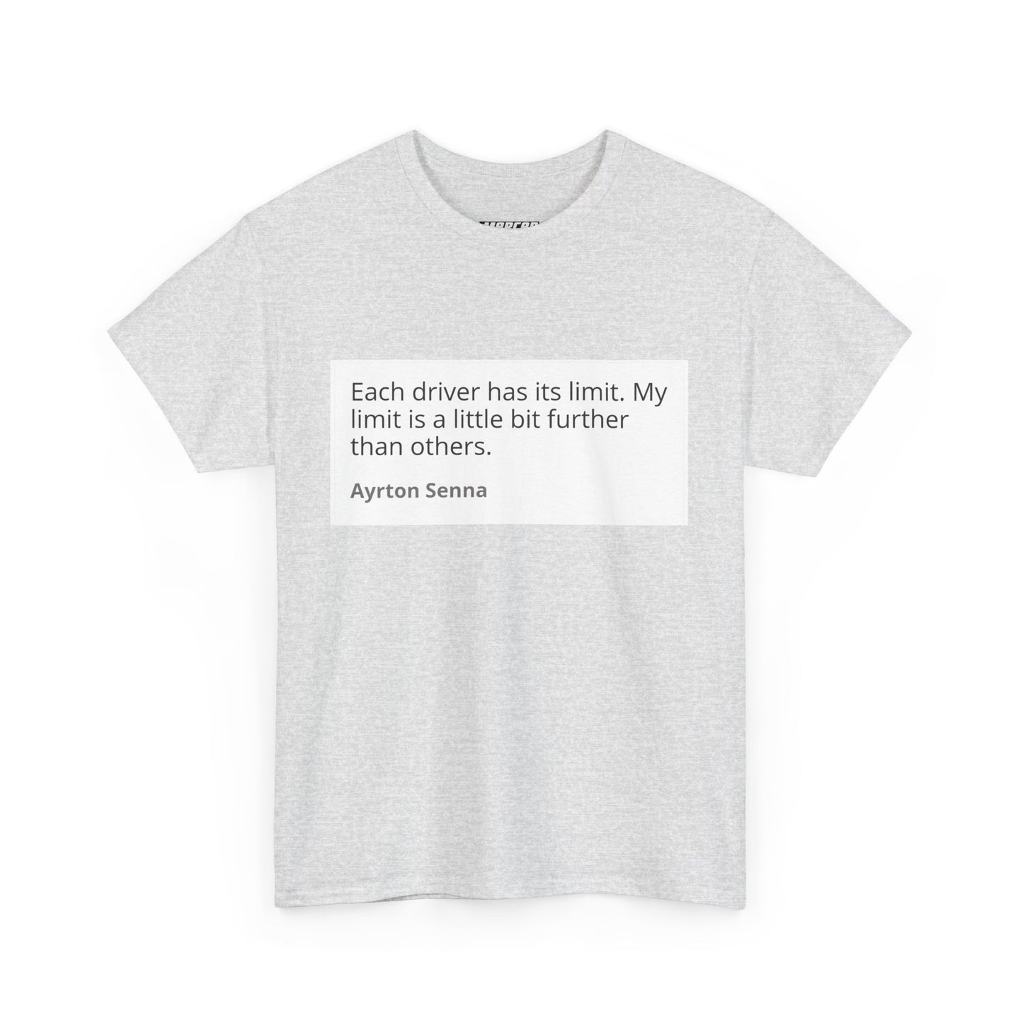 Ayrton Senna Inspirational Quote Tee - Unisex Heavy Cotton Shirt for Racing Enthusiasts