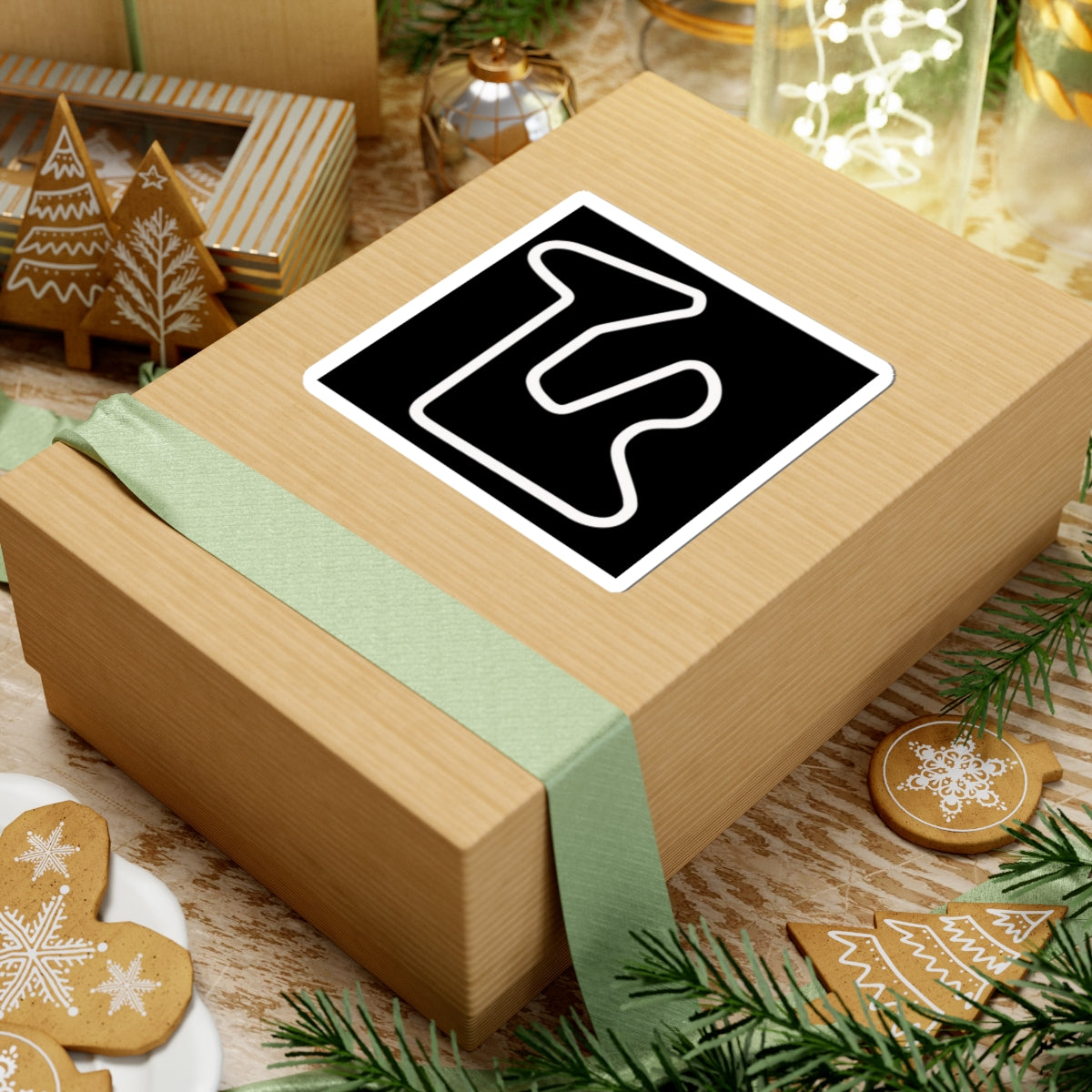 Gingerman Race Track -Cut Stickers | Stylish Car Decal