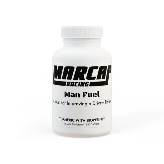 MarCap Racing's Man Fuel Reflex Enhancer made withTurmeric and BioPerine® (Black Pepper Fruit Extract) Supplement (60 Capsules)