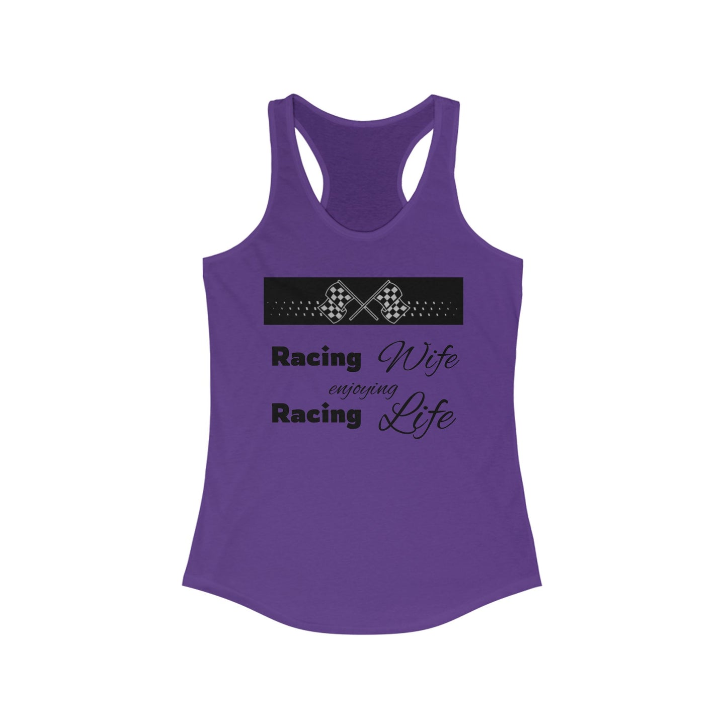 [NEW] Racing Wife enjoying Racing Life Racerback Tank - Perfect for Racing Fans & Celebrations