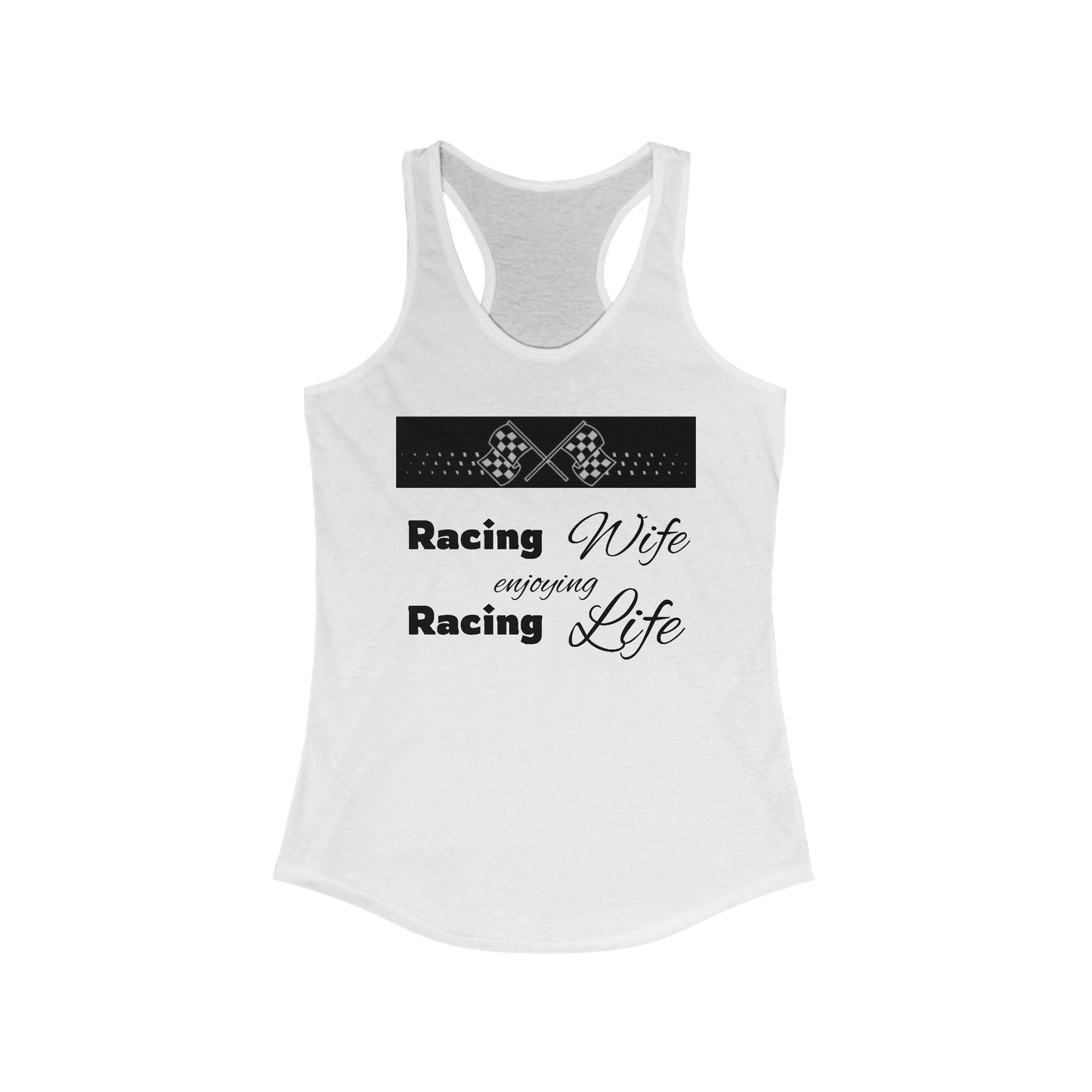 [NEW] Racing Wife enjoying Racing Life Racerback Tank - Perfect for Racing Fans & Celebrations