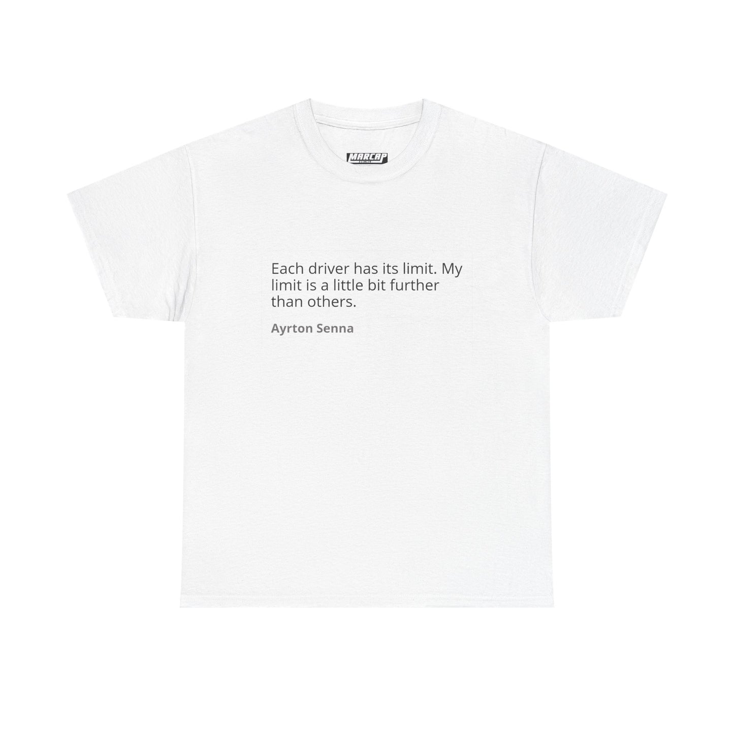 Ayrton Senna Inspirational Quote Tee - Unisex Heavy Cotton Shirt for Racing Enthusiasts